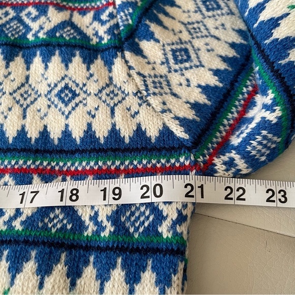 Iredell County Vintage Sweater size large hidden cat print nordic design EUC - Picture 10 of 11